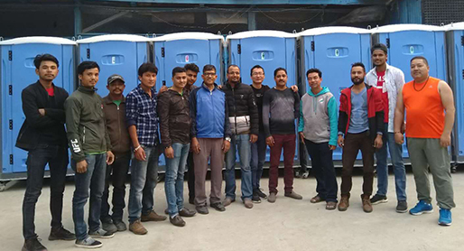 nepal में moneybox hdpe पोर्टेबल शौचालय